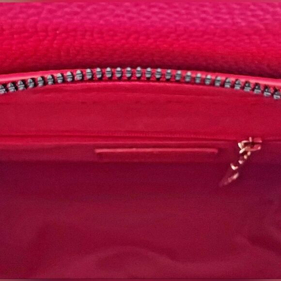 Bangley Mischka  Crossbody Handbag/Tote Rich Red W/ Gold Accents ~NWT - Picture 9 of 13